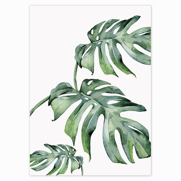 Scandinavian Green Leaves Decorative