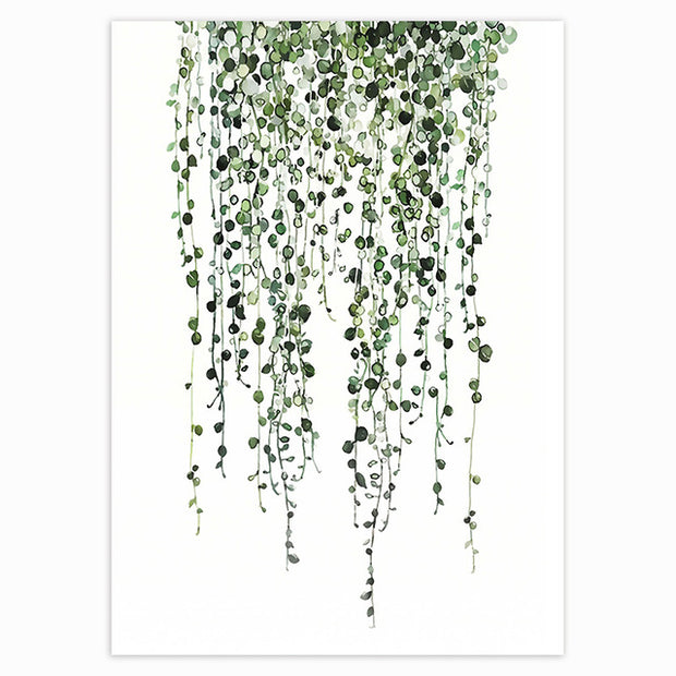 Scandinavian Green Leaves Decorative
