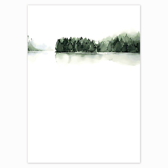 Scandinavian Green Leaves Decorative