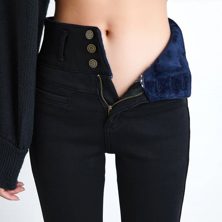 Mom Black Denim Trousers