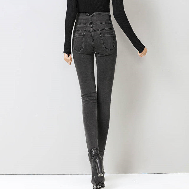 Mom Black Denim Trousers