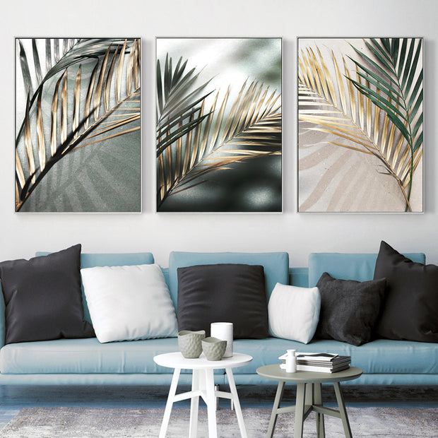 Art Golden Palm Leaf Plant