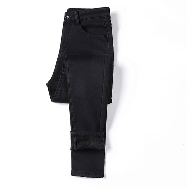 Colorful Velvet High Waist Jeans