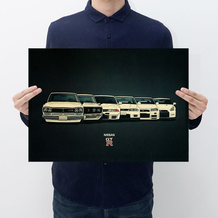 car Kraft Paper Poster Wall