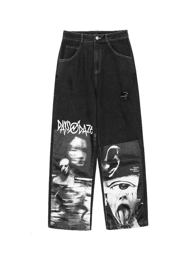 Gothic Baggy Jeans Women