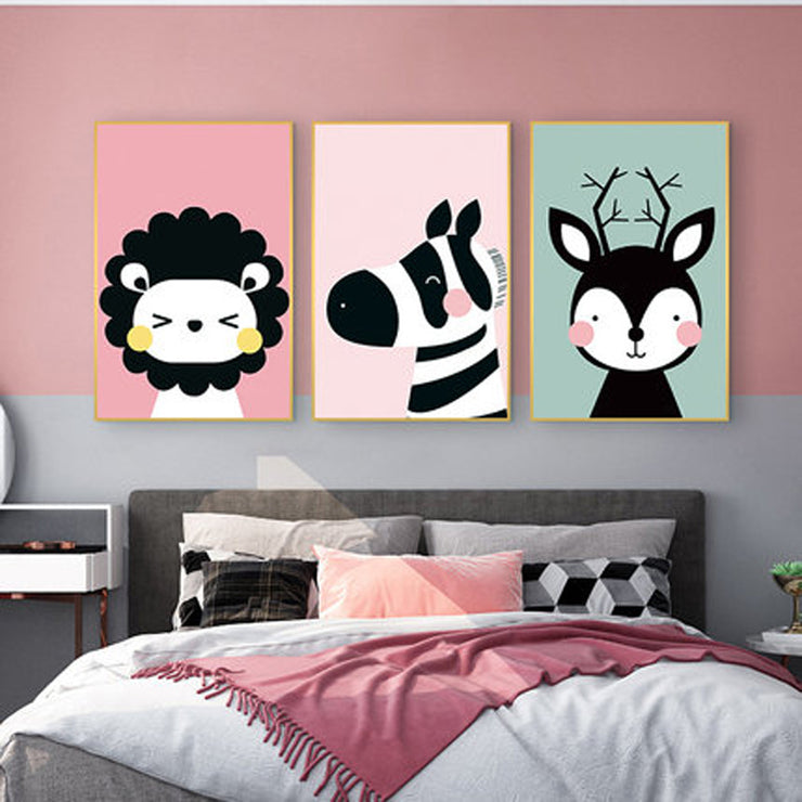 kindergarten wall painting girls